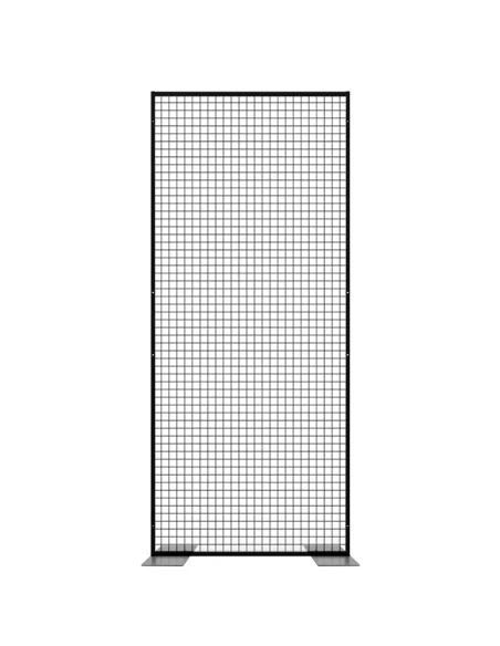 Deko Freistehend Gitterwand Schwarz Metall - 102 x 238 cm