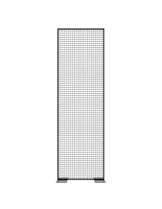 Deko Freistehend Gitterwand Schwarz Metall - 90 x 290 cm