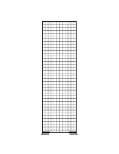 Deko Freistehend Gitterwand Schwarz Metall - 90 x 290 cm