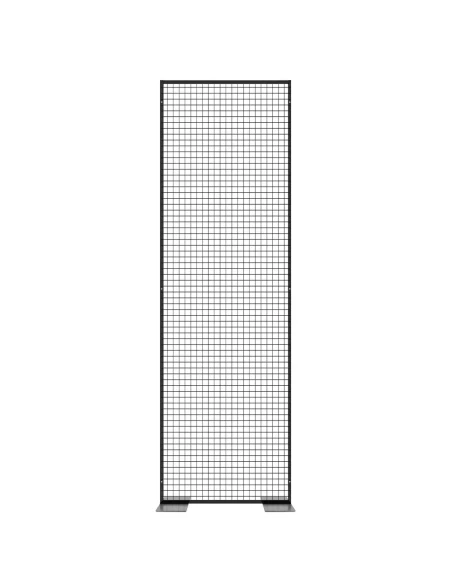 Deko Freistehend Gitterwand Schwarz Metall - 90 x 290 cm