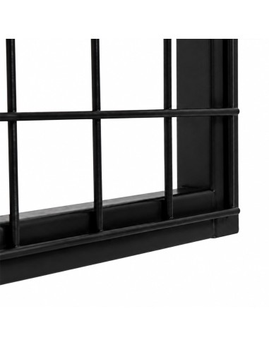 Deko Wandgitter Gitterwand Schwarz Metall - 50 x 50 cm