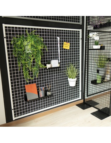 Deko Freistehend Gitterwand Schwarz Metall - 122 x 122 cm