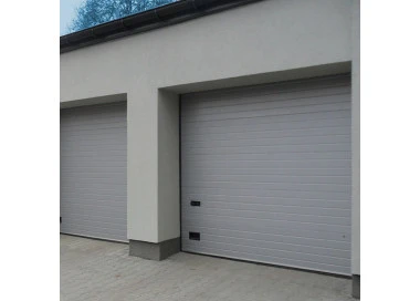 Sektional Garagentor 255 x 215 cm Brett Prägung Silber RAL 9006