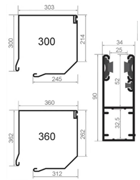 Rolltor Garagentor GUARD 77 - 300 x 300 cm