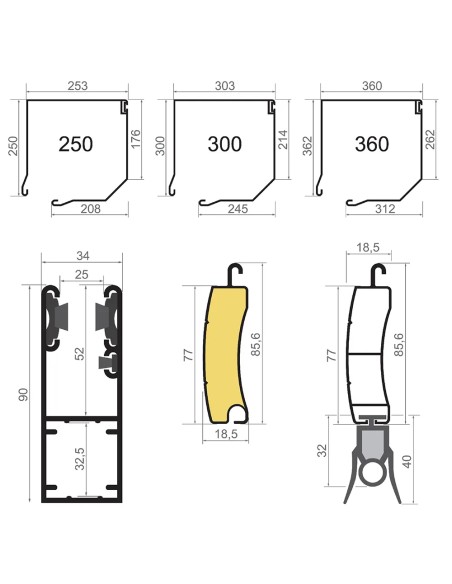 Rolltor Garagentor GUARD 77 - 400 x 350 cm