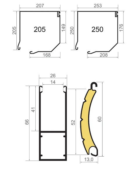 Garagenrollo MINI 52 - 250 x 250 cm