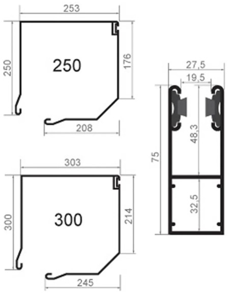 Garagenrollo MINI 55 - 250 x 250 cm