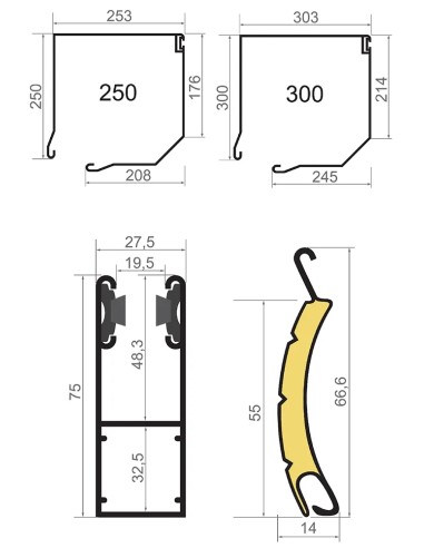 Garagenrollo MINI 55 - 250 x 270 cm