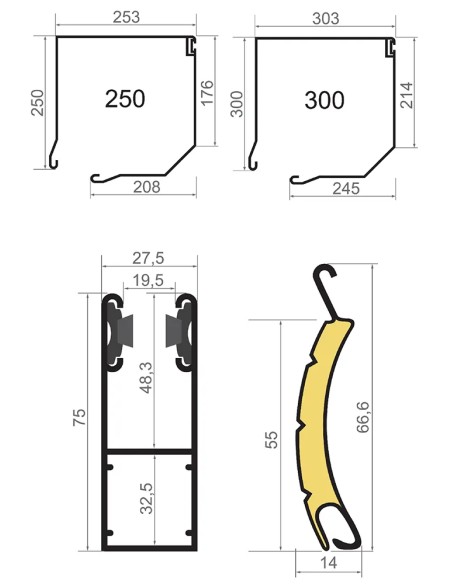 Garagenrollo MINI 55 - 320 x 280 cm