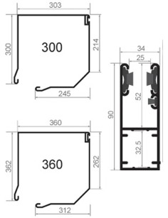 Werkstattrolltor Garagentor INTENSE 77 - 300 x 300 cm 2