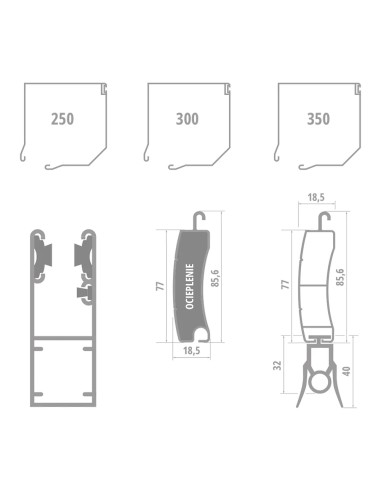 Rolltor Garagentor GUARD 77 - 250 x 300 cm