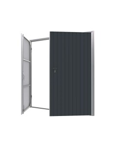 Stahl Garagentor Zweiflügelig - 245 x 215 cm - RAL 9006 2