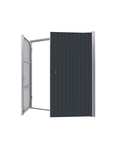Stahl Garagentor Zweiflügelig - 300 x 250 cm - RAL 8017