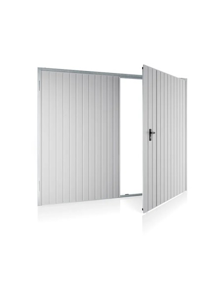 Stahl Garagentor Zweiflügelig - 230 x 200 cm - RAL 5010