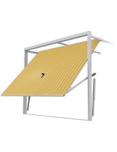 Stahl Garagentor Schwingtor - 200 x 200 cm - RAL 1002