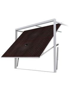 Stahl Garagentor Schwingtor - 200 x 200 cm - Mahagoni