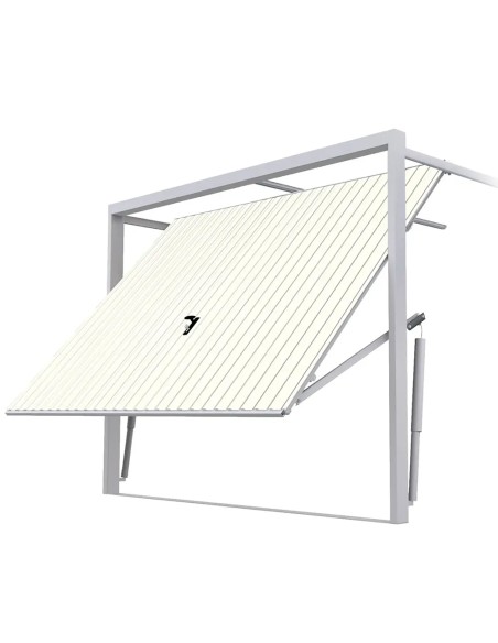 Stahl Garagentor Schwingtor - 230 x 200 cm - RAL 9010