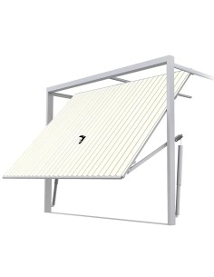 Stahl Garagentor Schwingtor - 200 x 200 cm - RAL 9010