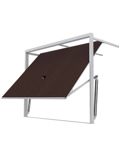 Stahl Garagentor Schwingtor - 240 x 215 cm - RAL 8017