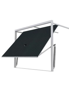 Stahl Garagentor Schwingtor - 240 x 215 cm - RAL 7016