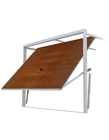 Stahl Garagentor Schwingtor - 240 x 200 cm - Goldene Eiche