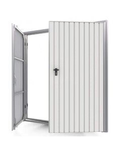 Stahl Garagentor Zweiflügelig - 250 x 200 cm - RAL 9010