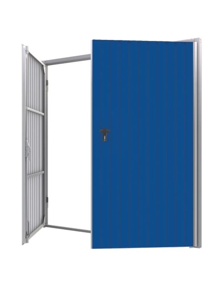Stahl Garagentor Zweiflügelig - 230 x 200 cm - RAL 5010