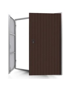 Stahl Garagentor Zweiflügelig - 240 x 240 cm - RAL 8017