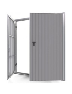 Stahl Garagentor Zweiflügelig - 245 x 215 cm - RAL 9006