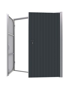 Stahl Garagentor Zweiflügelig - 285 x 230 cm - RAL 7016