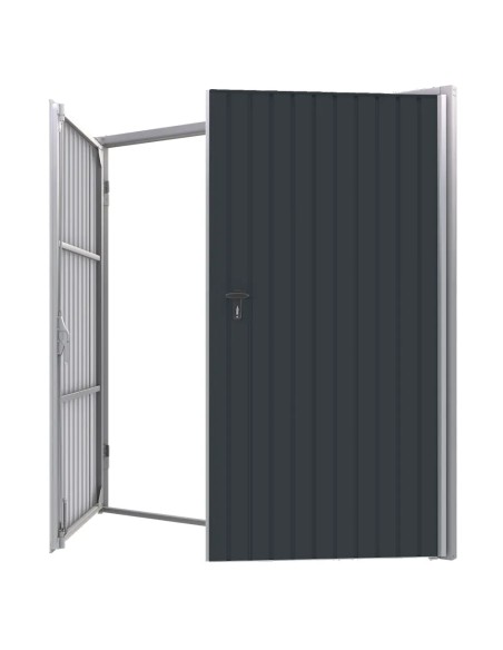 Stahl Garagentor Zweiflügelig - 285 x 230 cm - RAL 7016