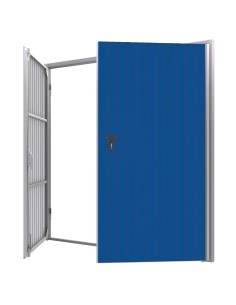 Stahl Garagentor Zweiflügelig - 250 x 250 cm - RAL 5010
