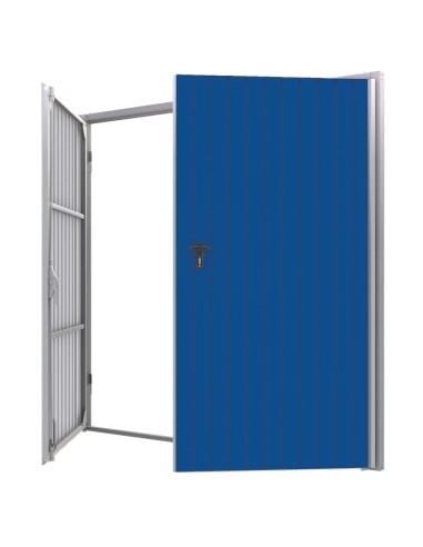 Stahl Garagentor Zweiflügelig - 250 x 250 cm - RAL 5010