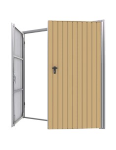 Stahl Garagentor Zweiflügelig - 220 x 260 cm - RAL 1002