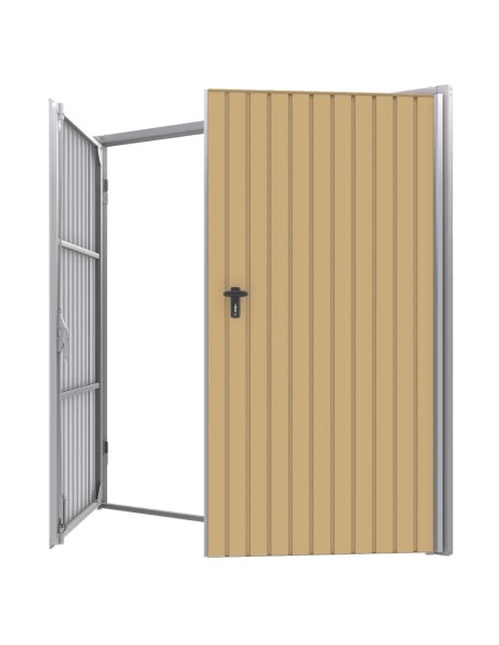 Stahl Garagentor Zweiflügelig - 220 x 260 cm - RAL 1002