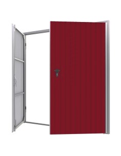 Stahl Garagentor Zweiflügelig - 260 x 200 cm - RAL 3011
