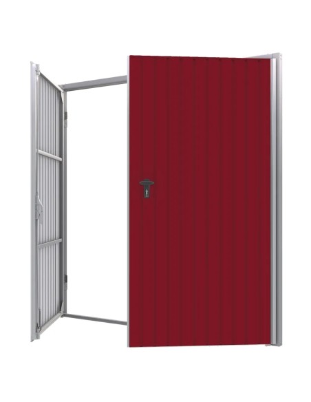 Stahl Garagentor Zweiflügelig - 260 x 200 cm - RAL 3011