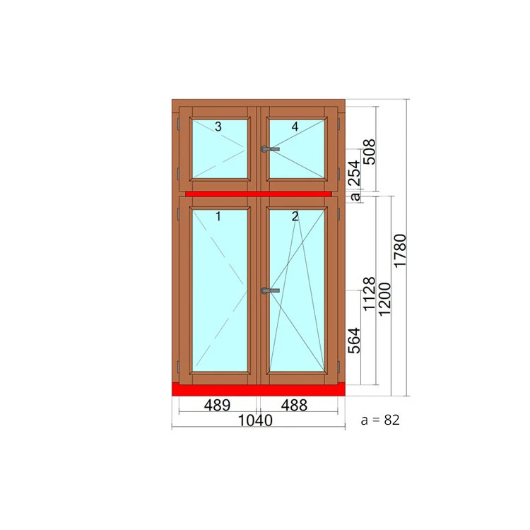 Holzfenster 1040 x 1780 mm DREH | DREH/KIPP