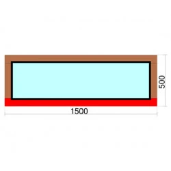Holzfenster 1500 x 500 mm FIX