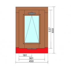 Holzfenster 450 x 650 mm Fenster KIPP