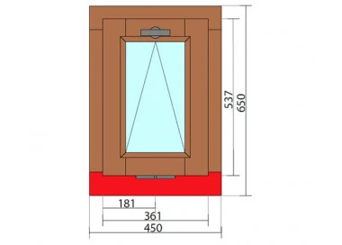 Holzfenster 450 x 650 mm Fenster KIPP