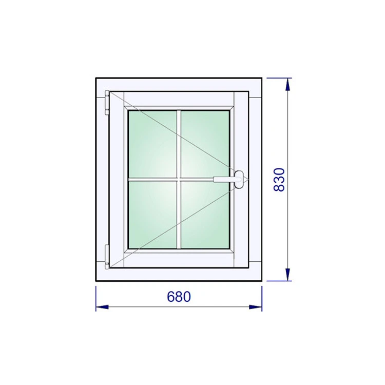 Holzfenster 680 x 830 mm Flügelfenster Kiefer