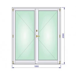 Holzfenster 1800 x 2090 mm Flügelfenster