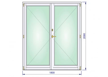 Holzfenster 1800 x 2090 mm Flügelfenster