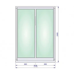 Holzfenster 1770 x 2480 mm Meranti