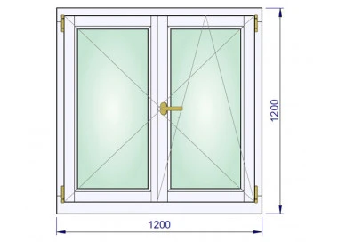 Holzfenster 1200 x 1200 mm DREH | DREH/KIPP