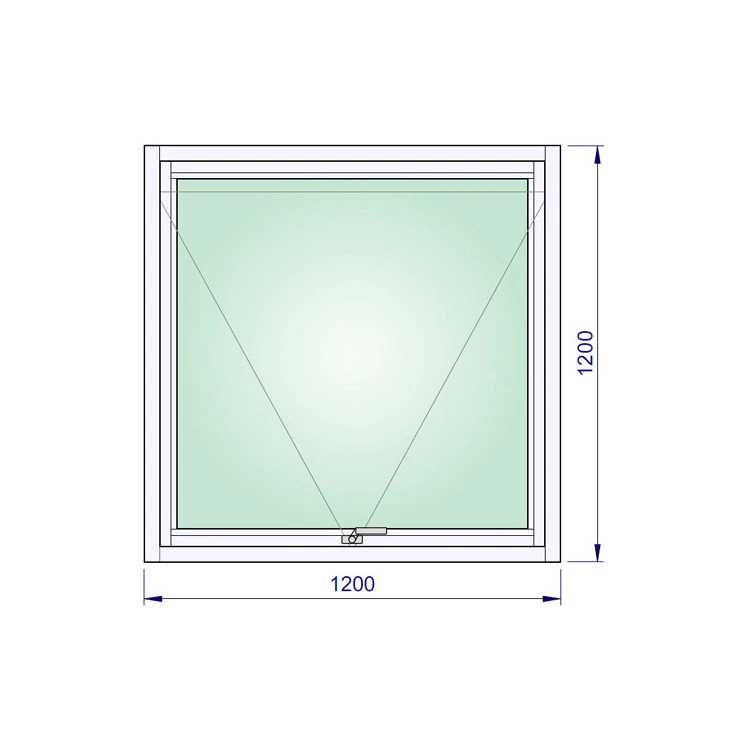 Holzfenster 1200 x 1200 mm SKANDINAVISCH Fenster nach außen kippen Meranti