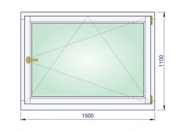 Holzfenster 1500 x 1100 mm DREH/KIPP