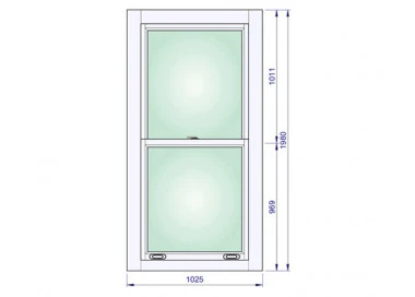 Holzfenster 1025 x 1980 mm Sash Fenster Kiefer Calcink