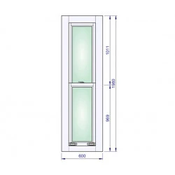 Holzfenster 600 x 1980 mm Sash Fenster Kiefer Calcink